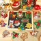 20 Pcs Christmas Diamond Art Magnets – 3.15" x 3.15" Full Drill DIY Refrigerator Magnets with Santa, Snowman & Deer, Xmas Craft Ornaments